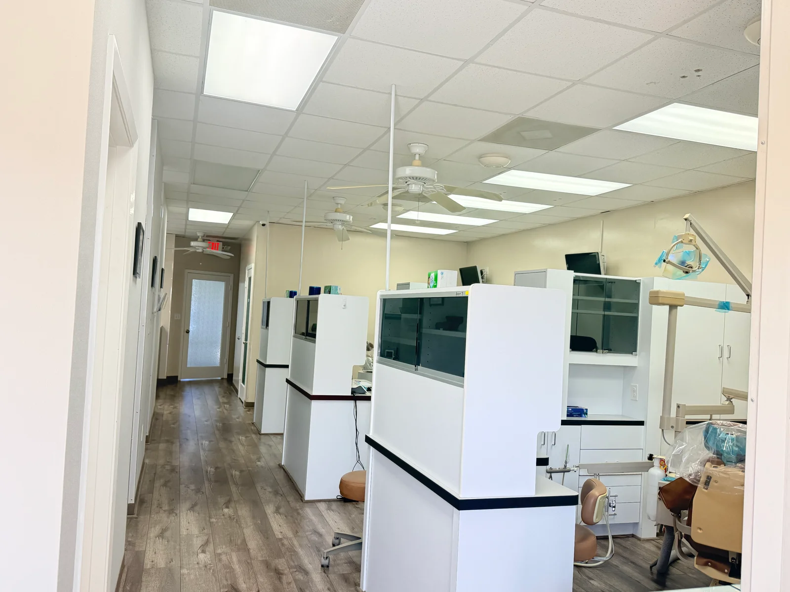 Hallway connecting the dental treatment areas
